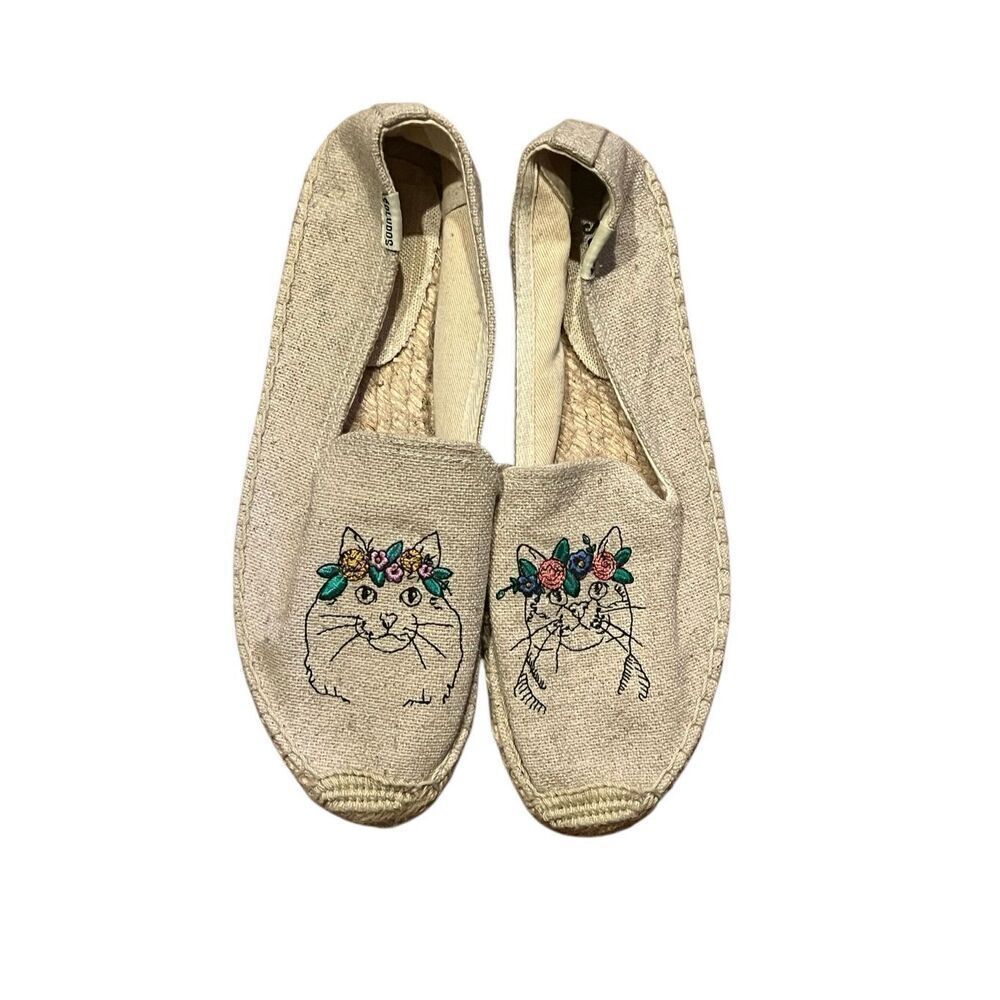 Soludos Spirit Animal Cats Smoking Slippers sz 7